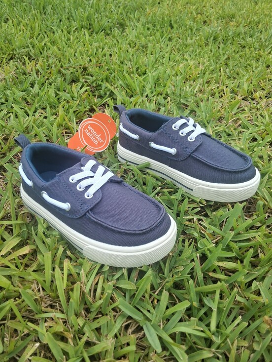 wonder nation Other - Navy Boys Canvas Boat Shoe